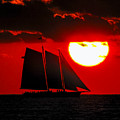Key West Sunset Sail Silhouette